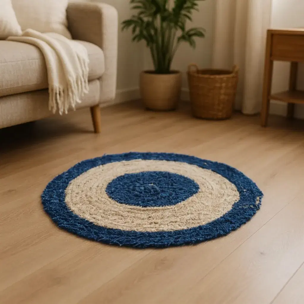 Round Center Circle and Outline Rug